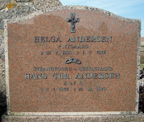 Billede af gravsten på Skagen Kirkegård