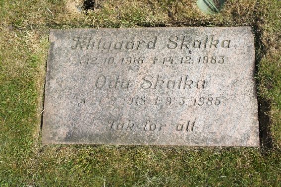 Billede af gravsten på Skagen Kirkegård