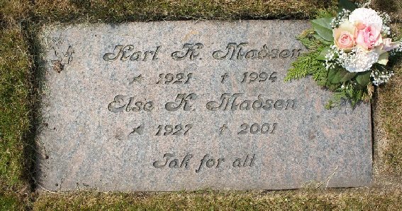 Billede af gravsten på Skagen Kirkegård
