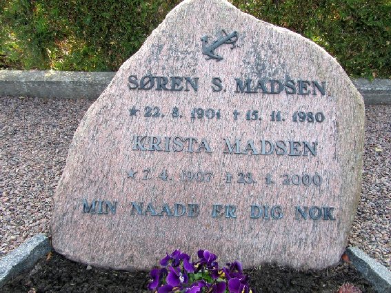 Billede af gravsten på Skagen Kirkegård