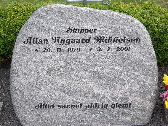 Billede af gravsten på Skagen Kirkegård