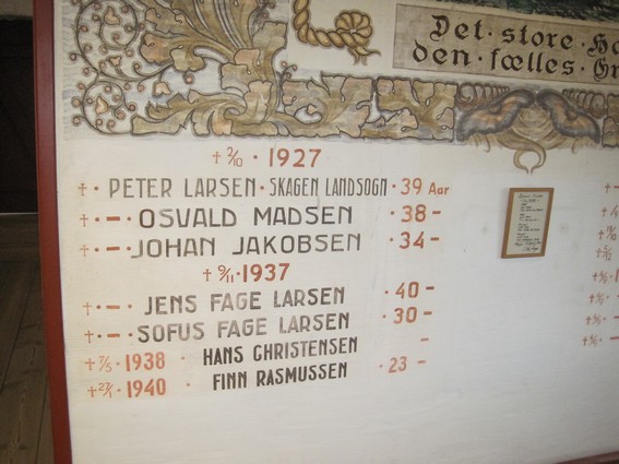 Billede af gravsten på Skagen Kirkegård